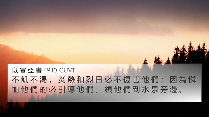 以 賽 亞 書 49:10 CUVT Bible Verse Image