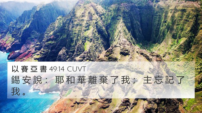 以 賽 亞 書 49:14 CUVT Bible Verse Image