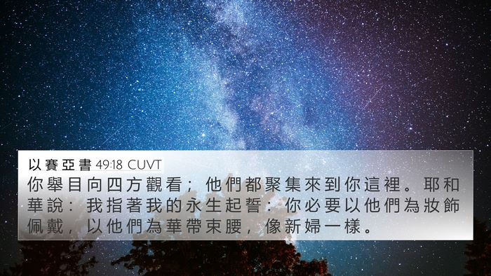 以 賽 亞 書 49:18 CUVT Bible Verse Image