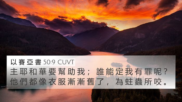 以 賽 亞 書 50:9 CUVT Bible Verse Image
