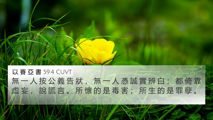 以 賽 亞 書 59:4 CUVT Bible Verse Image
