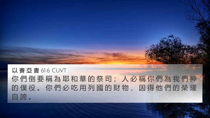 以 賽 亞 書 61:6 CUVT Bible Verse Image