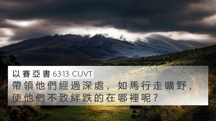 以 賽 亞 書 63:13 CUVT Bible Verse Image