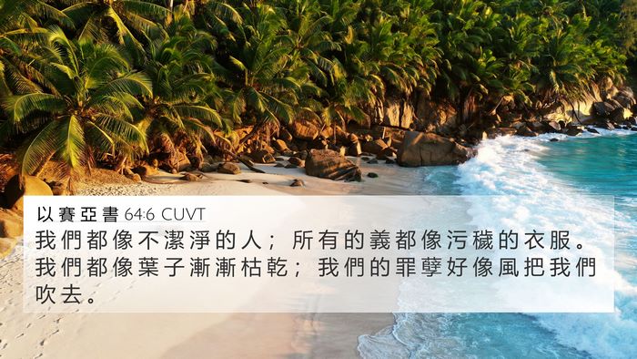 以 賽 亞 書 64:6 CUVT Bible Verse Image