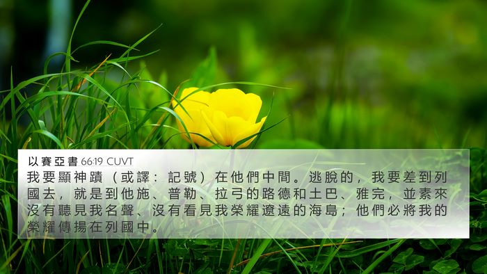以 賽 亞 書 66:19 CUVT Bible Verse Image