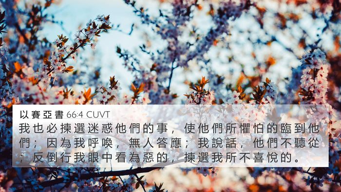 以 賽 亞 書 66:4 CUVT Bible Verse Image