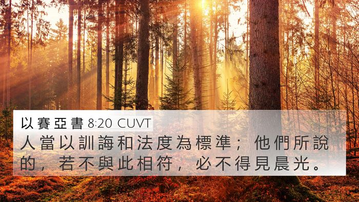 以 賽 亞 書 8:20 CUVT Bible Verse Image