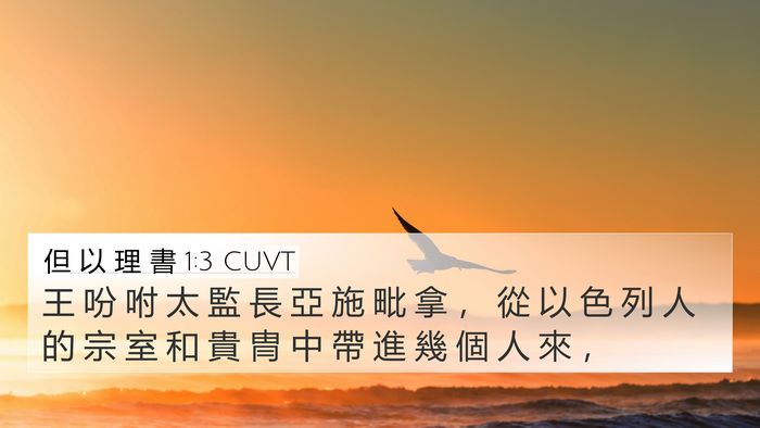 但 以 理 書 1:3 CUVT Bible Verse Image