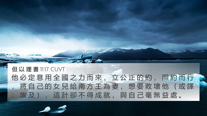 但 以 理 書 11:17 CUVT Bible Verse Image