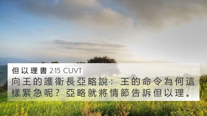 但 以 理 書 2:15 CUVT 4K Wallpaper - 向 王 的 護 衛 長 亞 略 說 ： 王 的 - 4K Wallpaper Bible Verse