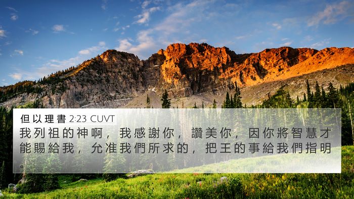 但 以 理 書 2:23 CUVT Bible Verse Image
