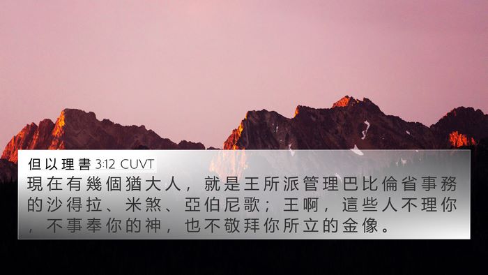 但 以 理 書 3:12 CUVT Bible Verse Image