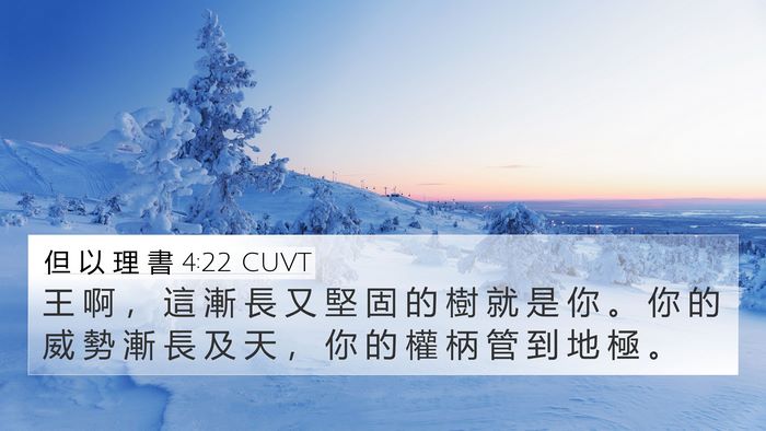 但 以 理 書 4:22 CUVT 4K Wallpaper - 王 啊 ， 這 漸 長 又 堅 固 的 樹 就 - 4K Wallpaper Bible Verse