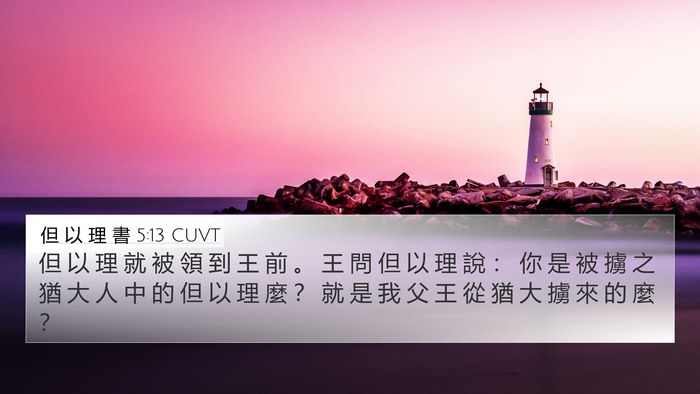 但 以 理 書 5:13 CUVT Bible Verse Image