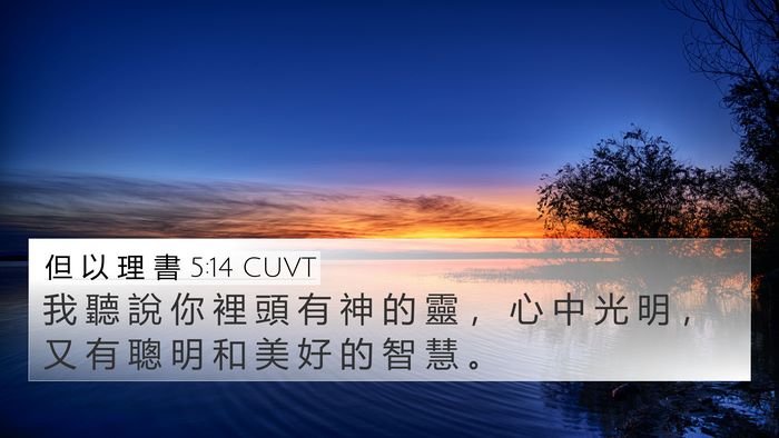 但 以 理 書 5:14 CUVT 4K Wallpaper - 我 聽 說 你 裡 頭 有 神 的 靈 ， 心 - 4K Wallpaper Bible Verse