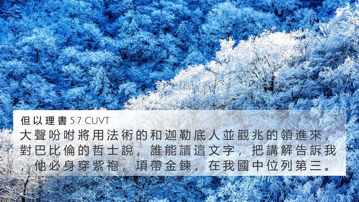 但 以 理 書 5:7 CUVT Bible Verse Image