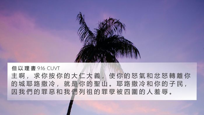 但 以 理 書 9:16 CUVT Bible Verse Image