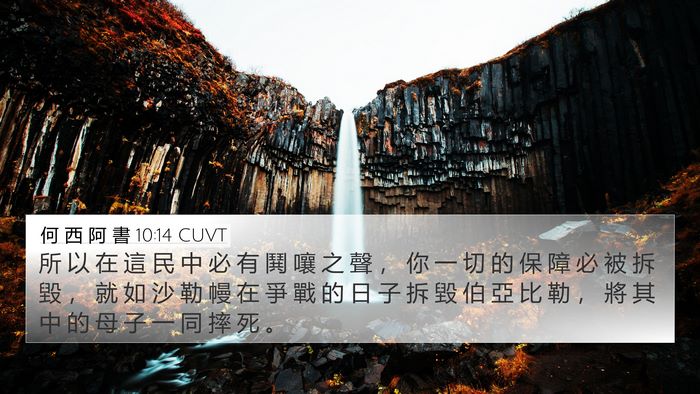 何 西 阿 書 10:14 CUVT Bible Verse Image