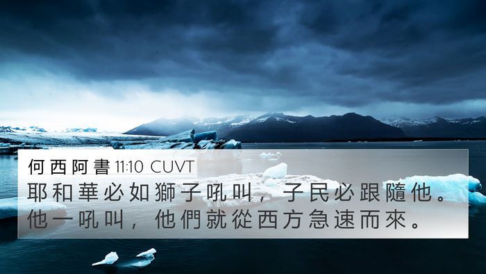 何 西 阿 書 11:10 CUVT Bible Verse Image