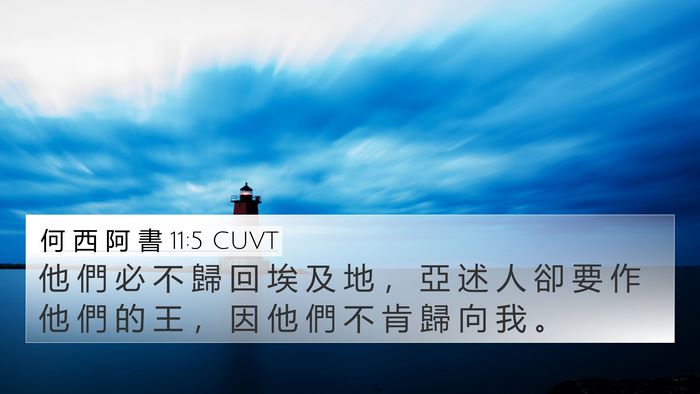 何 西 阿 書 11:5 CUVT Bible Verse Image