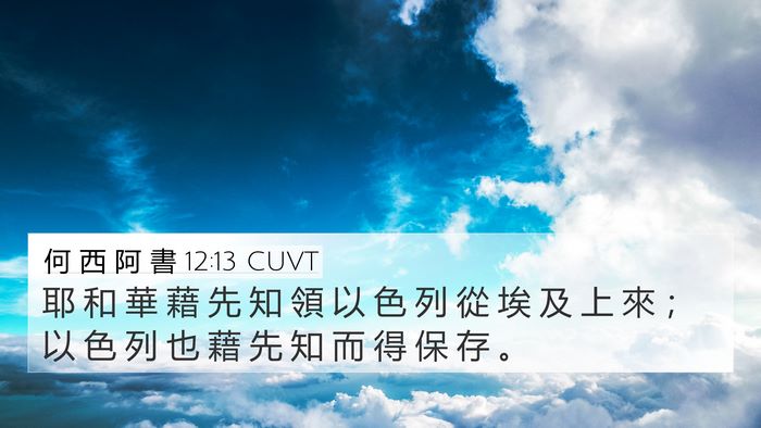 何 西 阿 書 12:13 CUVT Bible Verse Image