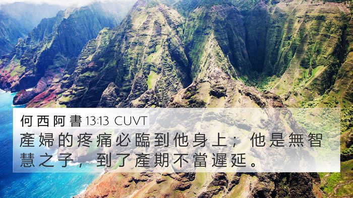 何 西 阿 書 13:13 CUVT Bible Verse Image