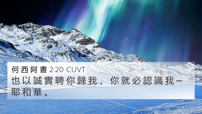 何 西 阿 書 2:20 CUVT Bible Verse Image