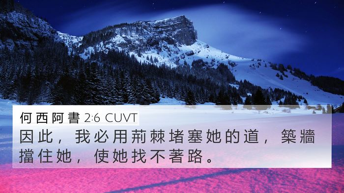 何 西 阿 書 2:6 CUVT Bible Verse Image