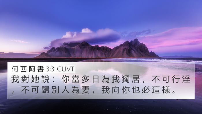 何 西 阿 書 3:3 CUVT Bible Verse Image