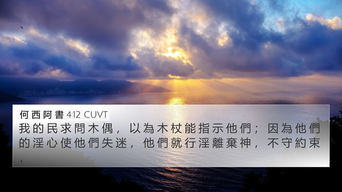 何 西 阿 書 4:12 CUVT Bible Verse Image