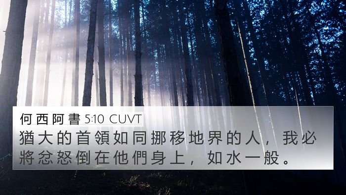 何 西 阿 書 5:10 CUVT 4K Wallpaper - 猶 大 的 首 領 如 同 挪 移 地 界 的 - 4K Wallpaper Bible Verse