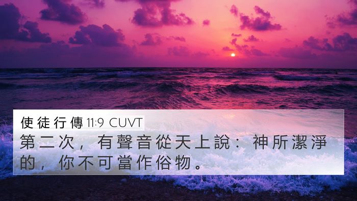 使 徒 行 傳 11:9 CUVT Bible Verse Image