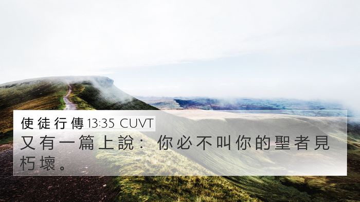 使 徒 行 傳 13:35 CUVT 4K Wallpaper - 又 有 一 篇 上 說 ： 你 必 不 叫 你 - 4K Wallpaper Bible Verse