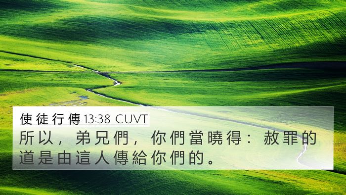 使 徒 行 傳 13:38 CUVT Bible Verse Image