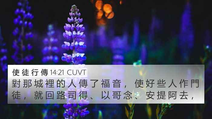 使 徒 行 傳 14:21 CUVT Bible Verse Image