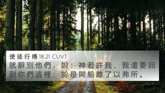 使 徒 行 傳 18:21 CUVT Bible Verse Image