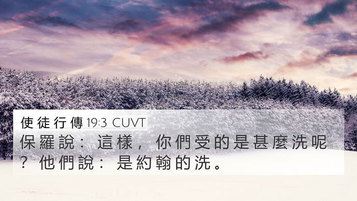 使 徒 行 傳 19:3 CUVT Bible Verse Image