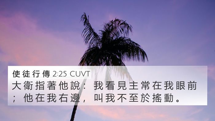 使 徒 行 傳 2:25 CUVT Bible Verse Image