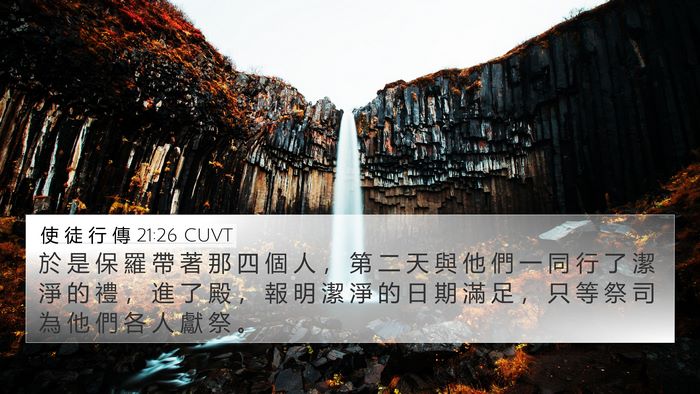 使 徒 行 傳 21:26 CUVT Bible Verse Image