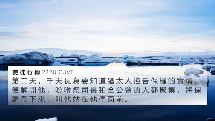 使 徒 行 傳 22:30 CUVT Bible Verse Image