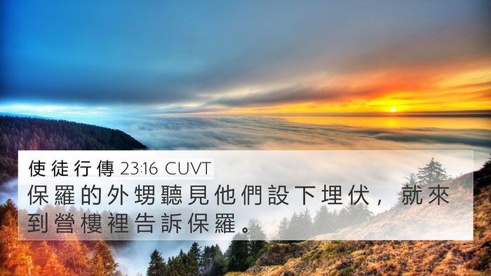 使 徒 行 傳 23:16 CUVT Bible Verse Image