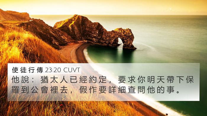 使 徒 行 傳 23:20 CUVT Bible Verse Image