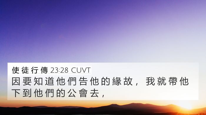 使 徒 行 傳 23:28 CUVT Bible Verse Image