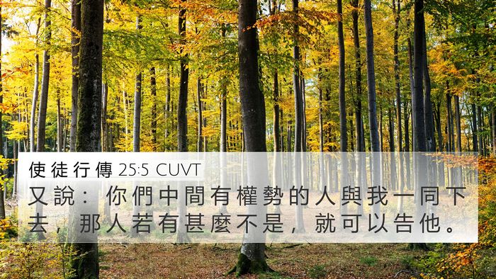 使 徒 行 傳 25:5 CUVT Bible Verse Image