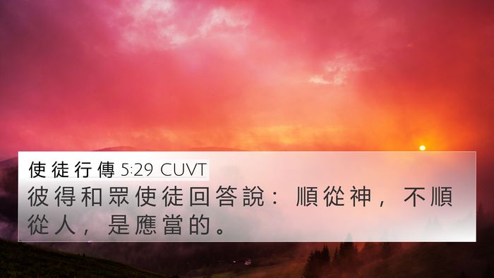 使 徒 行 傳 5:29 CUVT Bible Verse Image