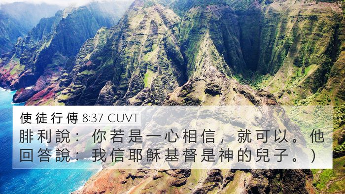 使 徒 行 傳 8:37 CUVT 4K Wallpaper - 腓 利 說 ： 你 若 是 一 心 相 信 ， - 4K Wallpaper Bible Verse