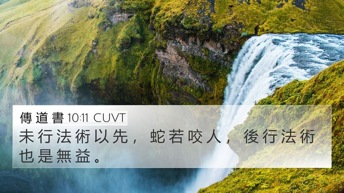 傳 道 書 10:11 CUVT 4K Wallpaper - 未 行 法 術 以 先 ， 蛇 若 咬 人 ， - 4K Wallpaper Bible Verse