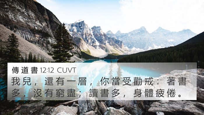 傳 道 書 12:12 CUVT Bible Verse Image