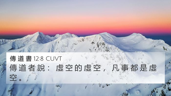 傳 道 書 12:8 CUVT 4K Wallpaper - 傳 道 者 說 ： 虛 空 的 虛 空 ， 凡 - 4K Wallpaper Bible Verse
