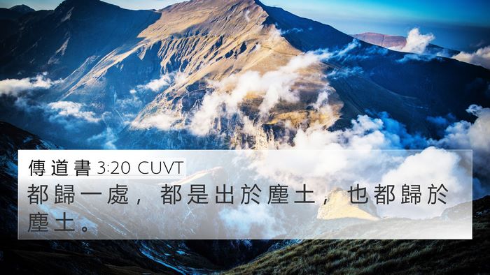傳 道 書 3:20 CUVT Bible Verse Image
